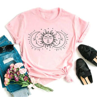 Moon Butterfly Astrology T-Shirt Casual Women’s Top