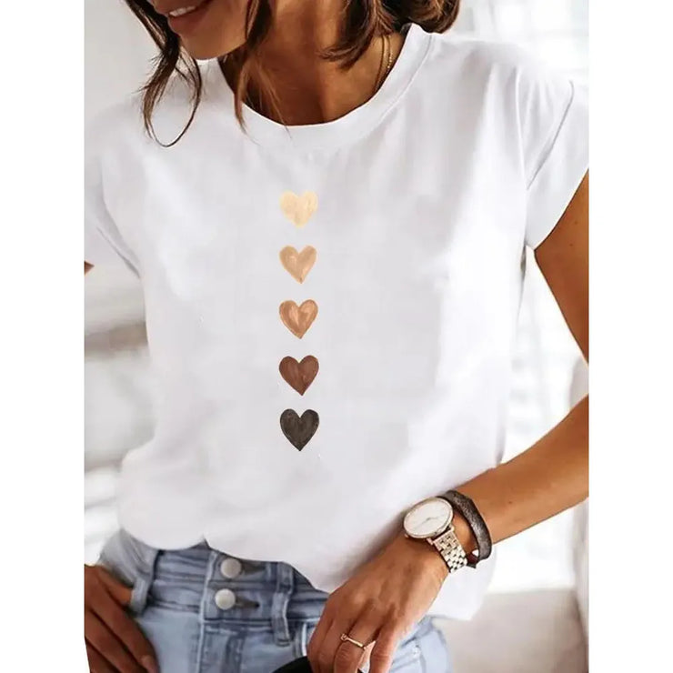 Love Heart Women T Shirt