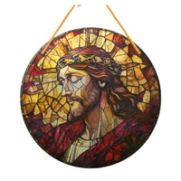 Room Decor Jesus Comes Suncatcher Light Catcher Circular Round Centerpiece for Porch,Garden,Office, Home Decoration Acrylic Sign