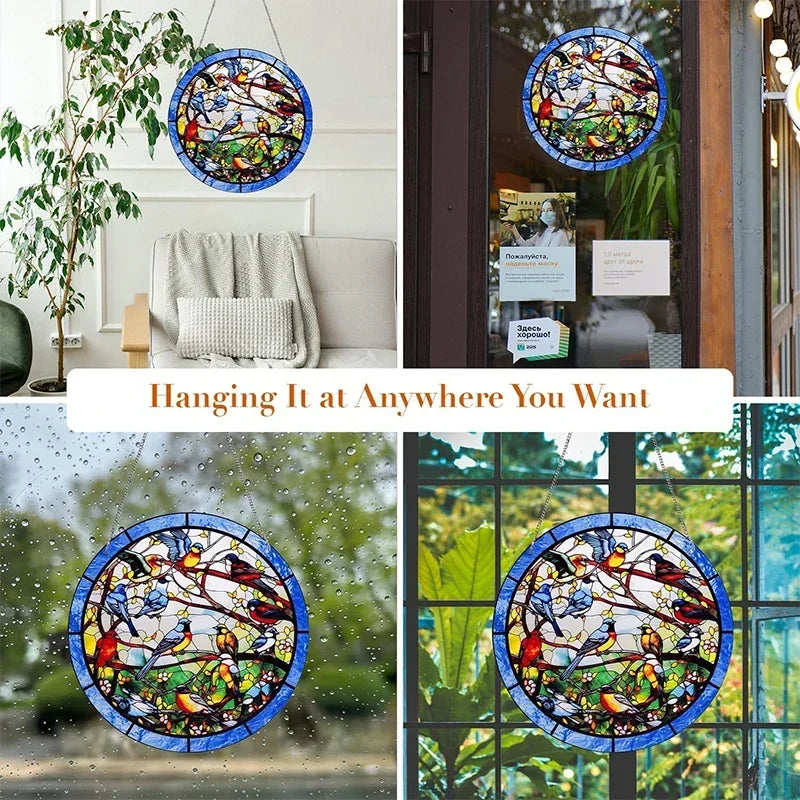 Lotus Flower Sun Sign Acrylic Hanging Suncatcher Decor