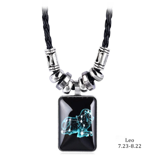 Personalized Zodiac Sign Galaxy Constellation Pendant Necklace