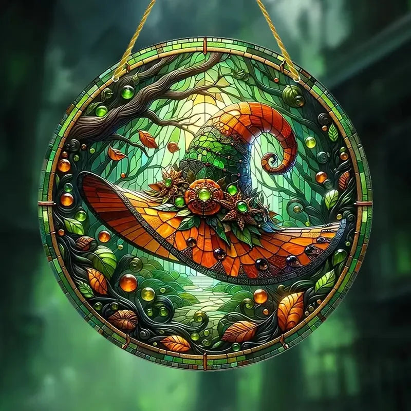 Tree of Life Theme Acrylic Sun Catcher- Window Hanging Decor with Stained Glass Appearance for Multi-Scene Decor Perfect festiva