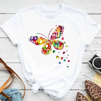 Colorful Butterfly Petal T-shirt