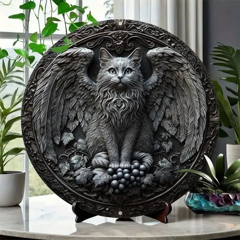 Sun And Moon Themed Sign, Round Metal Decor Sign For Home, Cafe, Restaurant, Living Room Wall Decoration, Mother's Day Gift