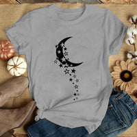 Red and Black Moon Astrology T-Shirt Women’s Fashion