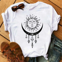 Moon Butterfly Astrology T-Shirt Casual Women’s Top