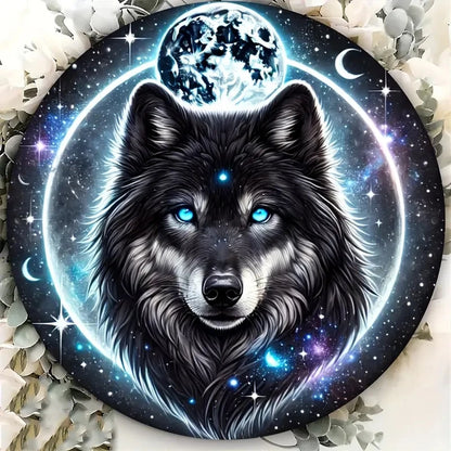 Sun And Moon Themed Sign, Round Metal Decor Sign For Home, Cafe, Restaurant, Living Room Wall Decoration, Mother's Day Gift