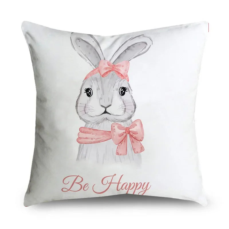 easter theme pillowcase Easter egg rabbit pillowcase holiday party home decoration cushion cover   S