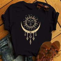 Moon Butterfly Astrology T-Shirt Casual Women’s Top