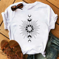 Moon Butterfly Astrology T-Shirt Casual Women’s Top