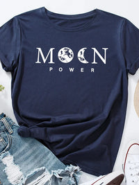 Moon Power Astrology T-Shirt Women’s Casual Summer Tee