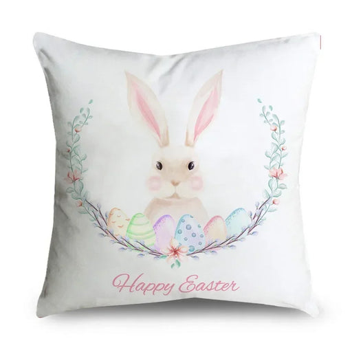 easter theme pillowcase Easter egg rabbit pillowcase holiday party home decoration cushion cover   S