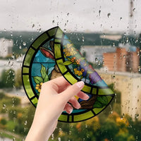 Happy Easter Window Stickers Rabbit Eggs Flower Plants Electrostatic Glass Sticker Easter Decorations for Home Bunny Wall Decals
