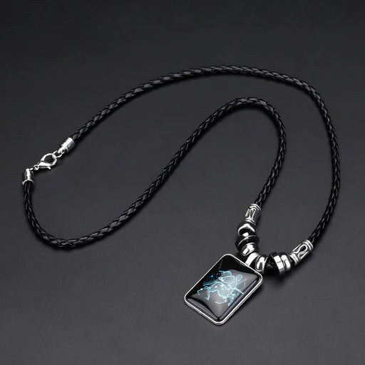 Personalized Zodiac Sign Galaxy Constellation Pendant Necklace