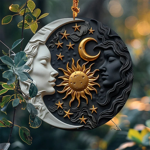 Sun Sign and Moon Aluminum Sign Kitchen Decor