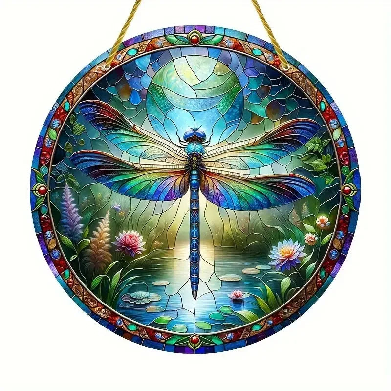 Tree of Life Theme Acrylic Sun Catcher- Window Hanging Decor with Stained Glass Appearance for Multi-Scene Decor Perfect festiva