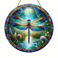 Tree of Life Theme Acrylic Sun Catcher- Window Hanging Decor with Stained Glass Appearance for Multi-Scene Decor Perfect festiva