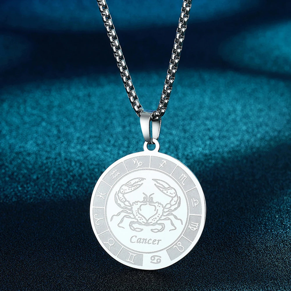 Capricorn Zodiac Sign Pendant Necklace Constellation Jewelry Gift