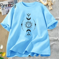 Celestial Sun and Moon Astrology T-Shirt Mystical Tee