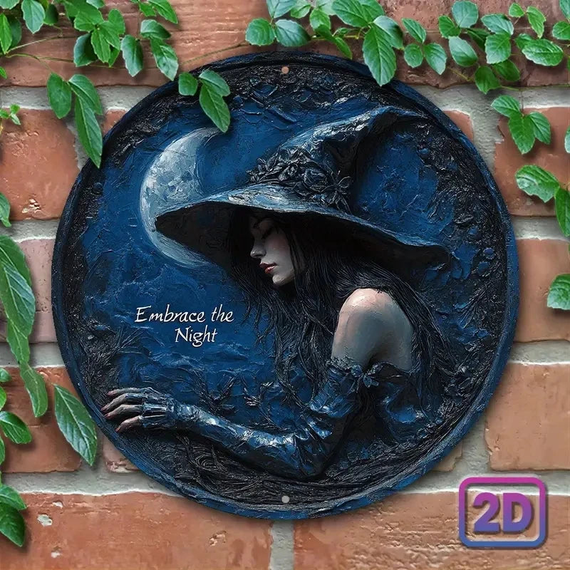 Sun And Moon Themed Sign, Round Metal Decor Sign For Home, Cafe, Restaurant, Living Room Wall Decoration, Mother's Day Gift