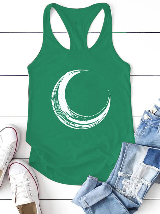 Moon Printed Tank Top