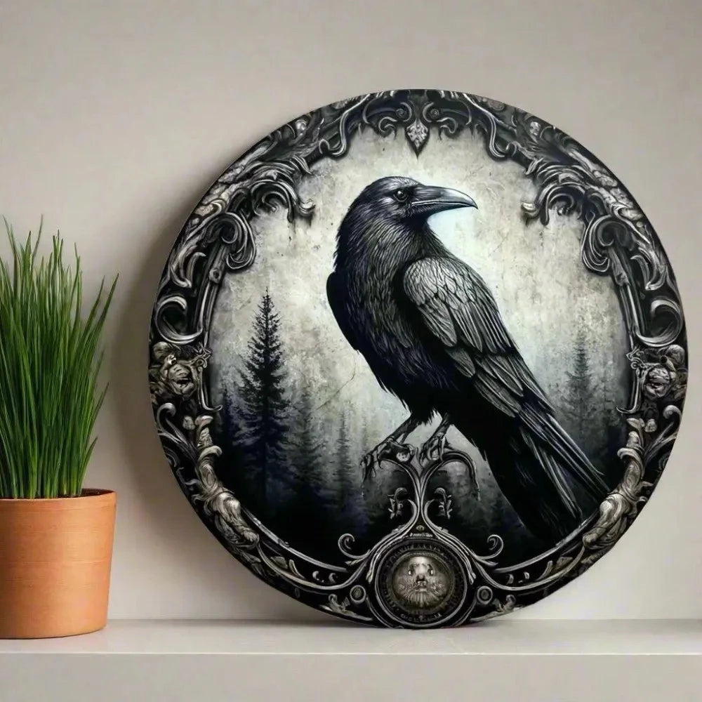 Sun And Moon Themed Sign, Round Metal Decor Sign For Home, Cafe, Restaurant, Living Room Wall Decoration, Mother's Day Gift