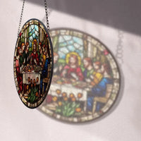 Jesus Christ Acrylic Stained Glass Window Hanging Ornament Glass Suncatcher Gift Christian Gift Religious Decor for Christian