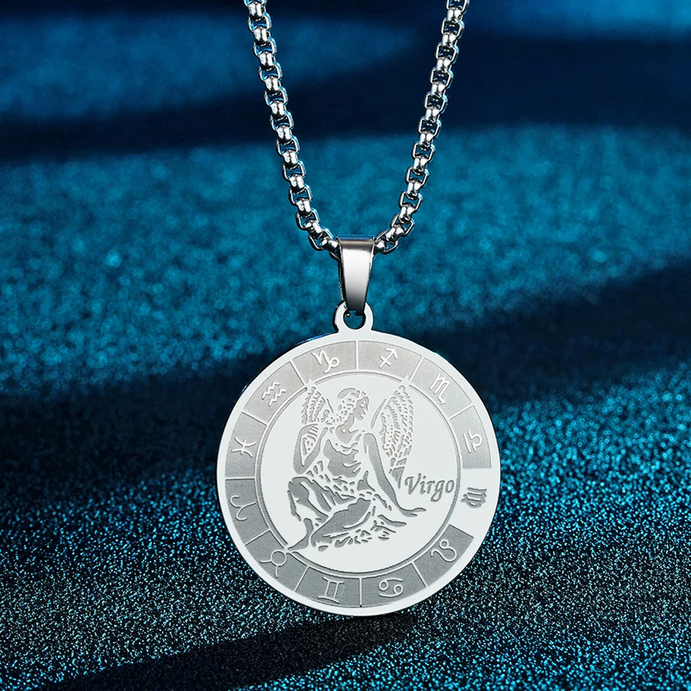 Capricorn Zodiac Sign Pendant Necklace Constellation Jewelry Gift