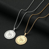 Capricorn Zodiac Sign Pendant Necklace Constellation Jewelry Gift