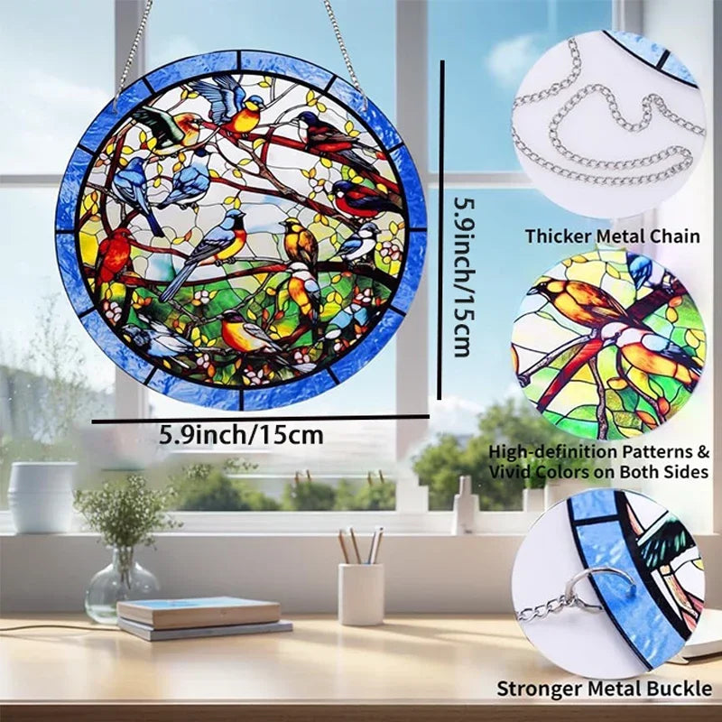Lotus Flower Sun Sign Acrylic Hanging Suncatcher Decor
