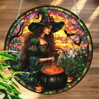 Tree of Life Theme Acrylic Sun Catcher- Window Hanging Decor with Stained Glass Appearance for Multi-Scene Decor Perfect festiva