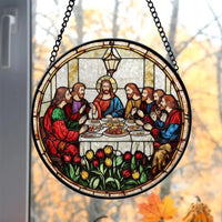 Jesus Christ Acrylic Stained Glass Window Hanging Ornament Glass Suncatcher Gift Christian Gift Religious Decor for Christian