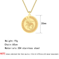 Capricorn Zodiac Sign Pendant Necklace Constellation Jewelry Gift