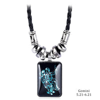 Personalized Zodiac Sign Galaxy Constellation Pendant Necklace