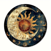 Moon and Sun Sign Metal Wall Decor for Home