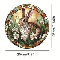 Happy Easter Window Stickers Rabbit Eggs Flower Plants Electrostatic Glass Sticker Easter Decorations for Home Bunny Wall Decals