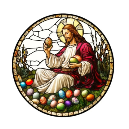 Room Decor Jesus Comes Suncatcher Light Catcher Circular Round Centerpiece for Porch,Garden,Office, Home Decoration Acrylic Sign