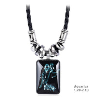 Personalized Zodiac Sign Galaxy Constellation Pendant Necklace