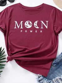 Moon Power Astrology T-Shirt Women’s Casual Summer Tee