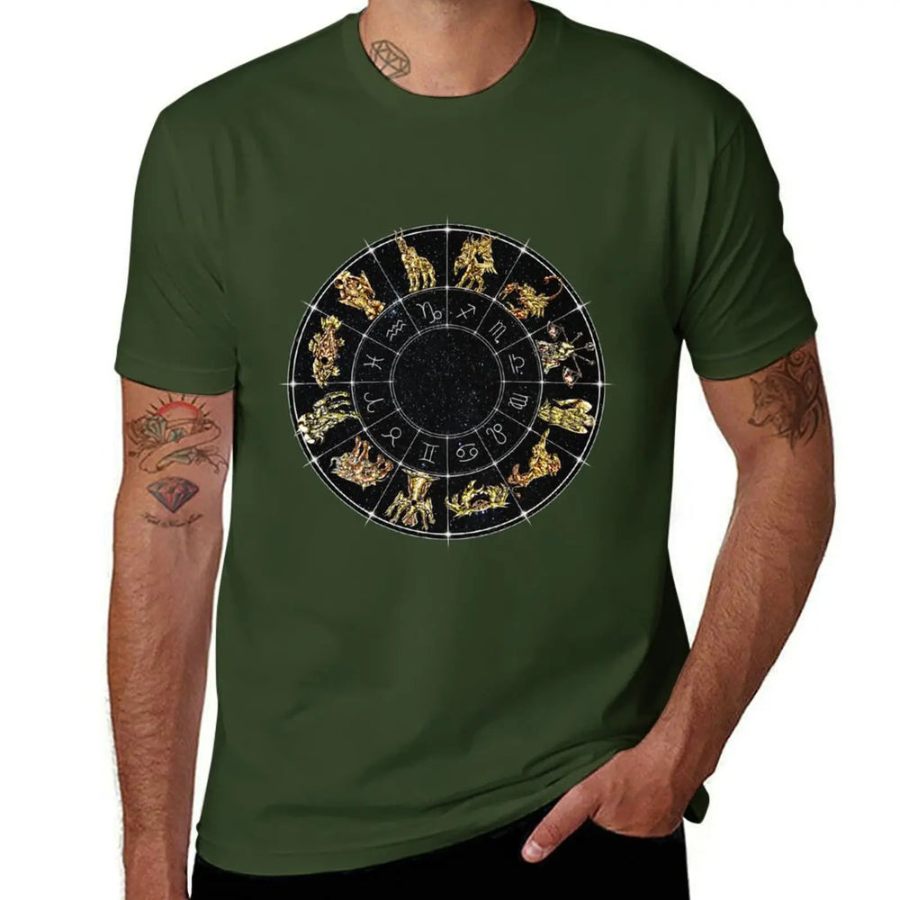 Saint Seiya Zodiac Sign Wheel Anime T-Shirt