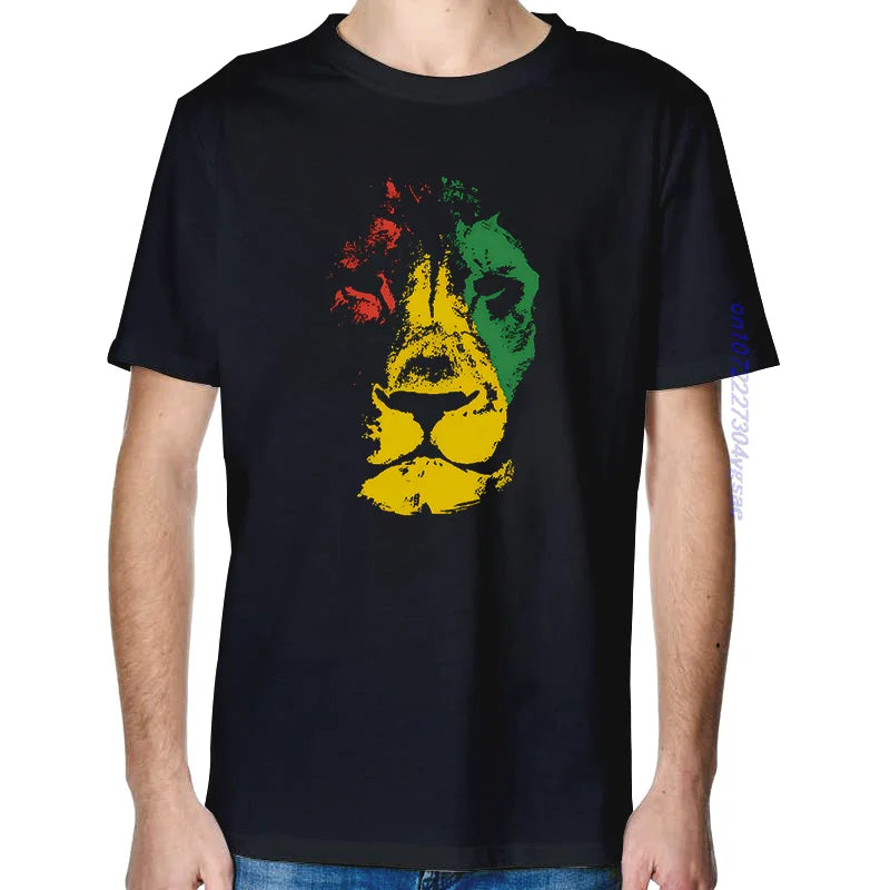 Jamaica Rasta Lion Funny Graphic T Shirt