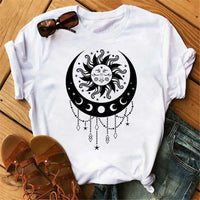 Moon Butterfly Astrology T-Shirt Casual Women’s Top
