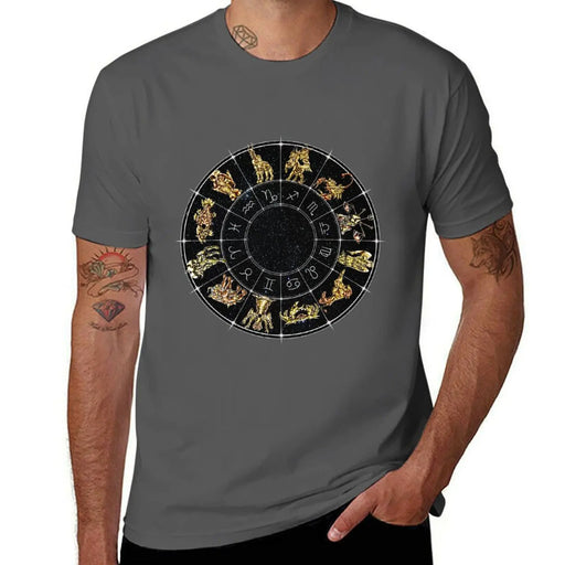 Saint Seiya Zodiac Sign Wheel Anime T-Shirt