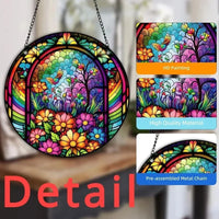 Resurrection Sun Sign Stained Acrylic Window Hanging Decor