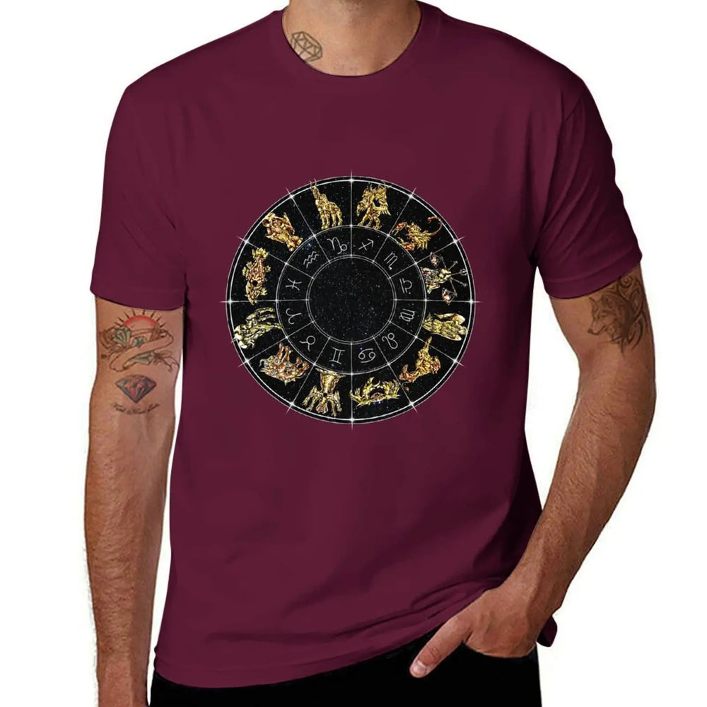 Saint Seiya Zodiac Sign Wheel Anime T-Shirt
