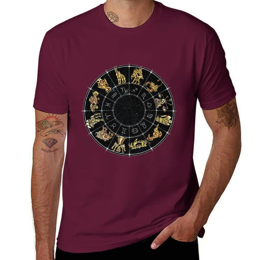 Saint Seiya Zodiac Sign Wheel Anime T-Shirt
