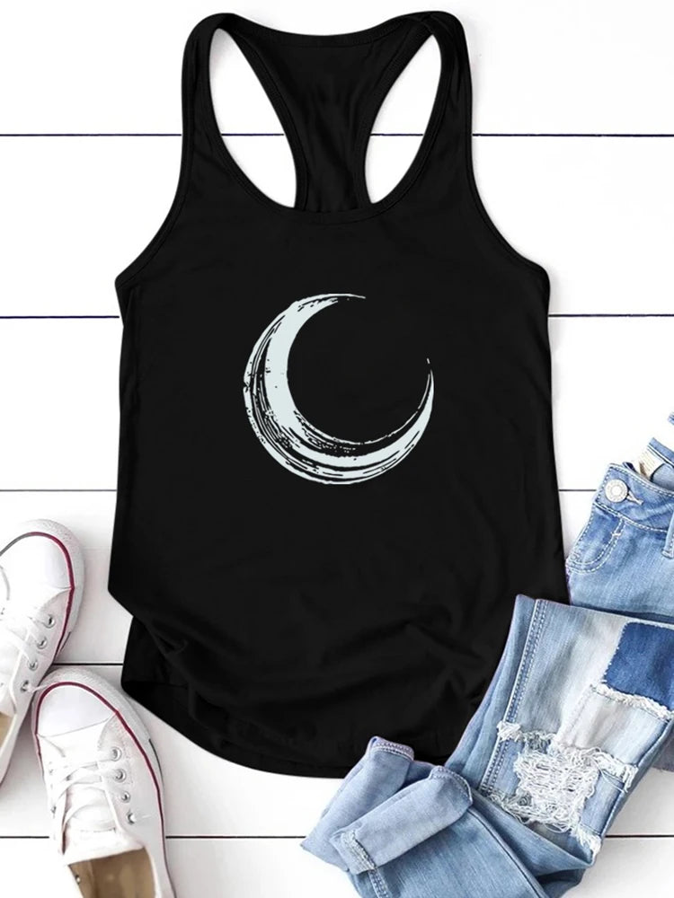 Moon Printed Tank Top