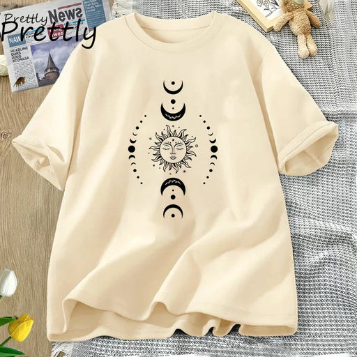 Celestial Sun and Moon Astrology T-Shirt Mystical Tee