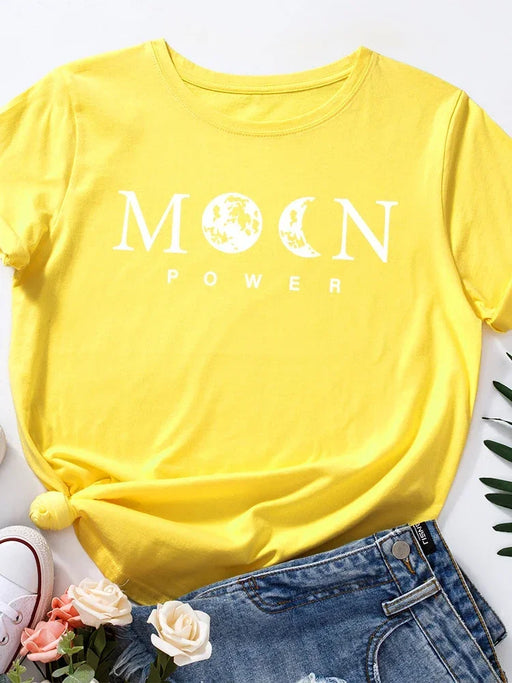 Moon Power Astrology T-Shirt Women’s Casual Summer Tee