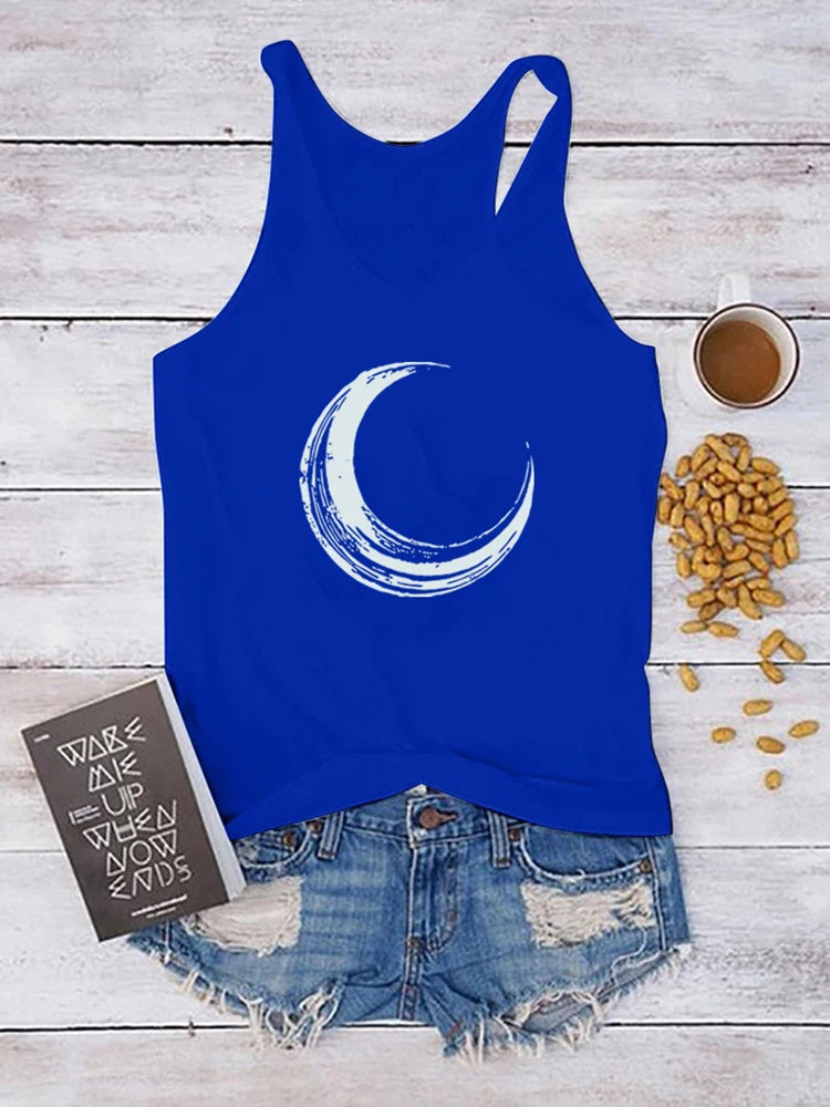 Moon Printed Tank Top